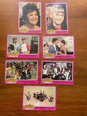 Grease Trading Cards 1978 - Lot of 7